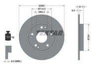 2X Textar 92224103 Bremsscheibe FüR Honda