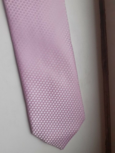 Vintage Old Retro Style 1980s Yuppie Smart Tie Pink original - Picture 10 of 12