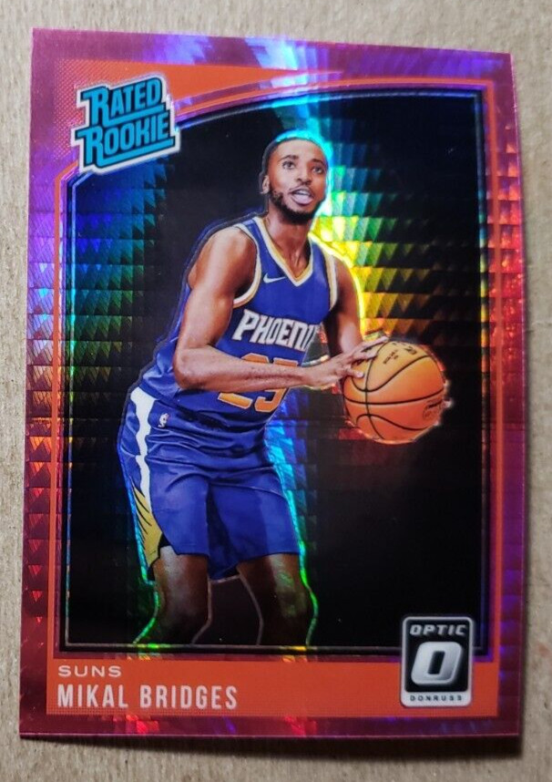 2018-19 Panini Donruss Optic Pink Hyper Prizm Mikal Bridges RC #200 Phoenix Suns