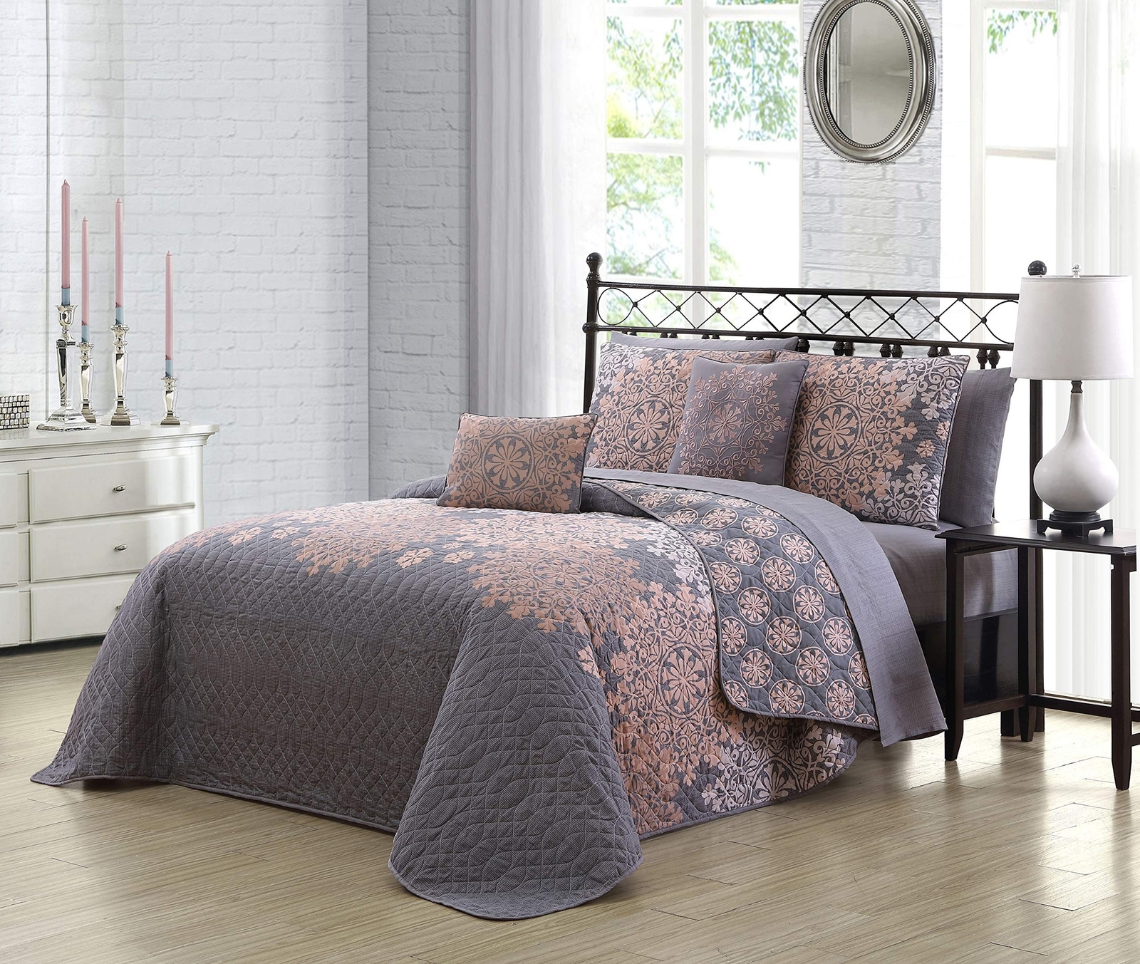 Avondale Manor Geneva Home Fashion Amber 9pc Reversible Quil