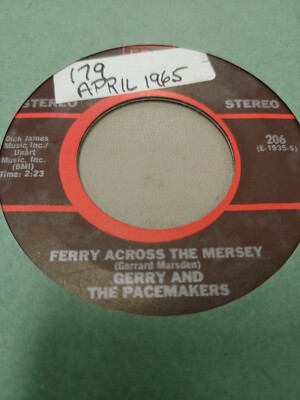 GERRY AND THE PEACEMAKERS FERRY ACROSS THE MERSEY 7'' VINYL 45RPM RARE OOP...