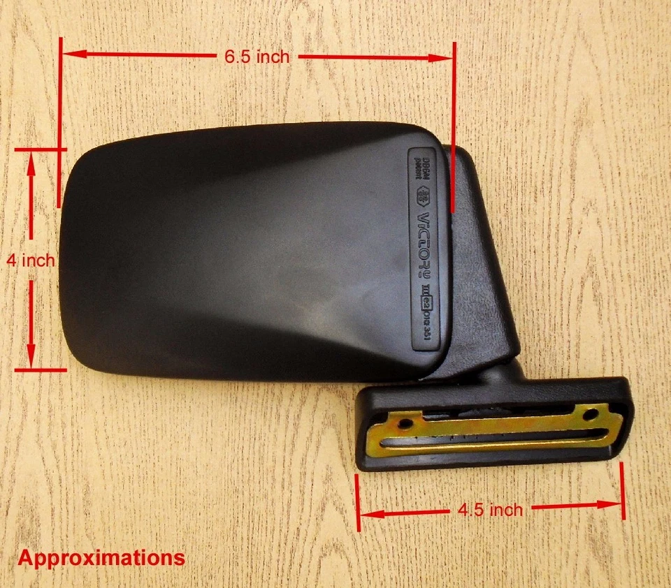 Par de espejos retro personalizados Peugeot 504 404 403 304 203 SSL SA 1955-83 negro Foto 3 de 4