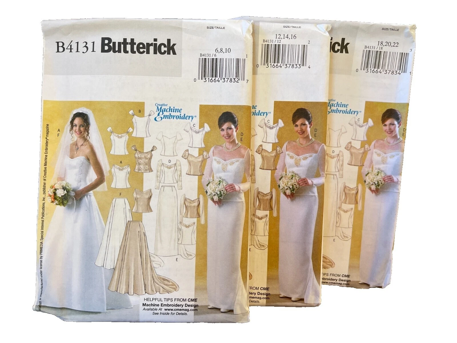 Vestido de boda femenina Butterick Patrones de Costura
