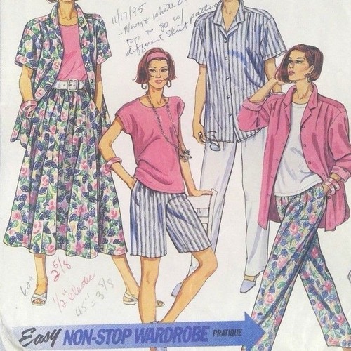McCall's pattern 5378 Misses Shirt Top Skirt Pants or Shorts size D 1991 - Picture 2 of 8