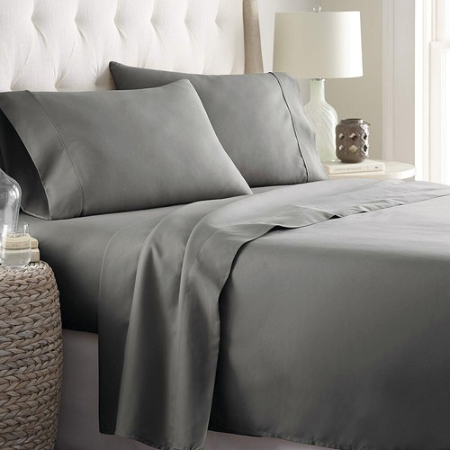 2200TC Hotel Soft 4Pcs Flat Fitted Sheet Set Single/KS/Double/Queen/King/SK Bed - Picture 18 of 67