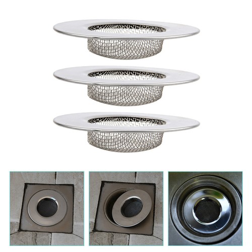 3 Pcs Sink Strainer Bathroom Hair Catcher for Shower Tub Drain Protector - Picture 7 of 12