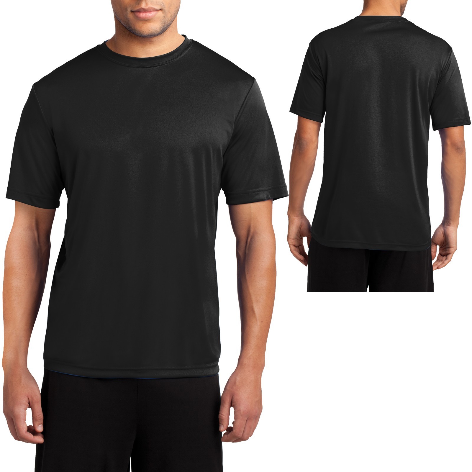 Mens Dry Fit T-Shirt Workout Moisture Wicking Tee S, M, L, XL, 2XL, 3XL, 4XL NEW