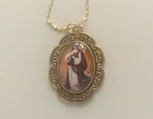 Collier femme avec chaine, motif religieux, Immaculé Conception, style vintage - Bild 2 von 3