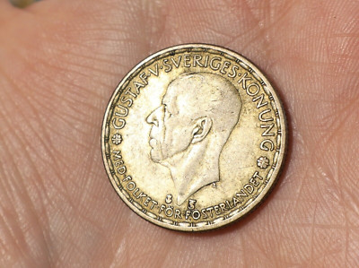 1949 Schwedische Schweden 1 Kr One Krona Münze #eskBB
