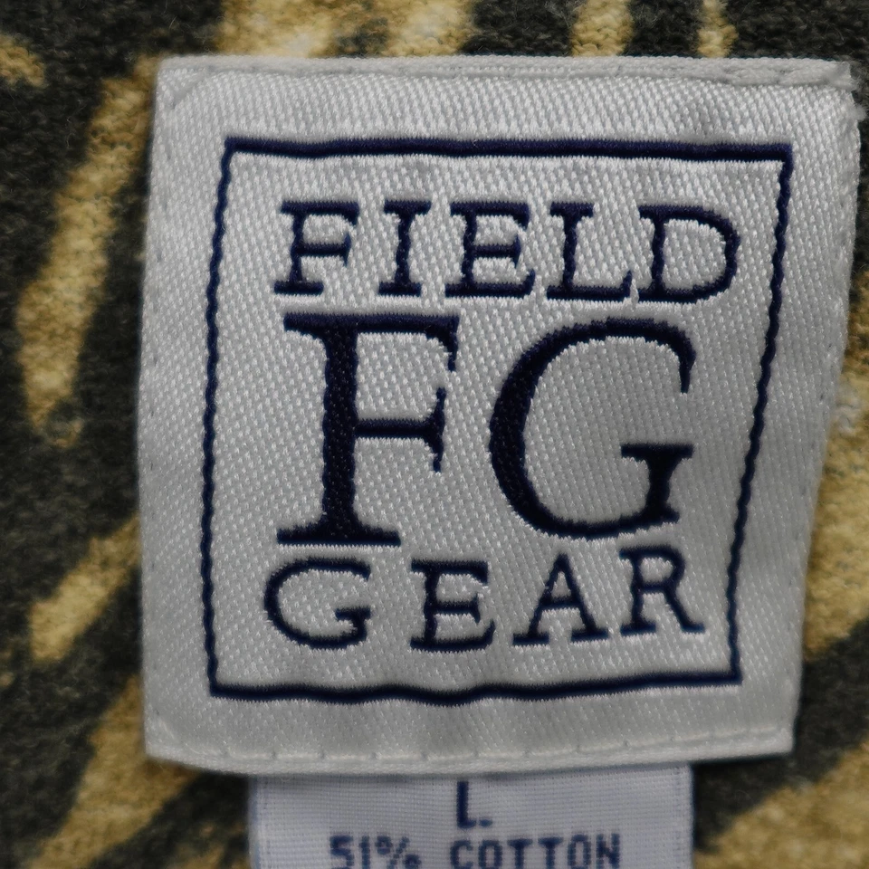 Рубашка поло Field Gear мужская большая желтая зеленая с цветочным рисунком повседневная для гольфа - Изображение 4 из 4