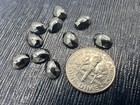 Lot of 10 Hematite Faceted Oval Cabochon Stones 6 X 8mm Jewelry Findings Rare!