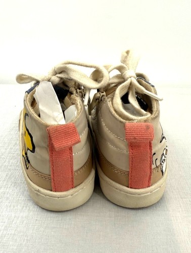 Zara Peanuts Baby Toddler Lace Up Side Zipper Sneakers Shoes Size 25 Snoopy 3T - Picture 4 of 7