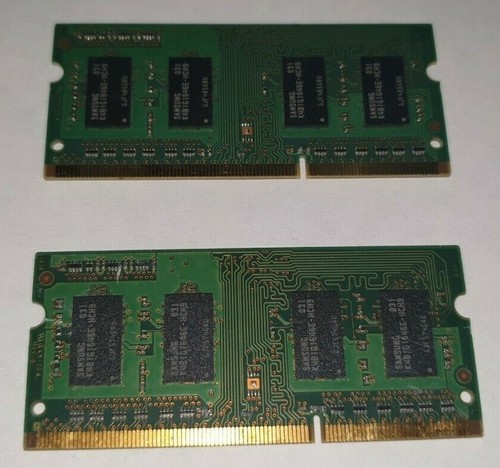 SAMSUNG 2x 1GB = 2GB RAM MEMORY 2Rx16 DDR3-PC3-10600S-09-11-A1 M471B2874H1-CH9 - Picture 2 of 2