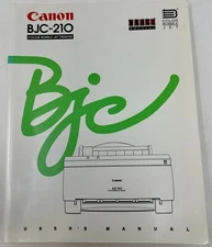 Canon BJC-210 Color Bubble Jet Printer 1995 User Manual Book (198 pages)