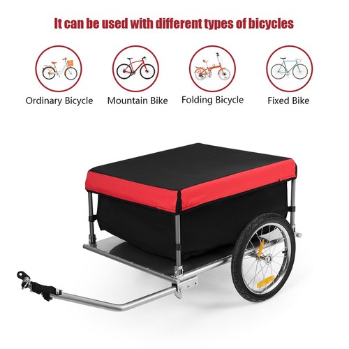Luggage Trailer w/Folding Frame 40KG of High Loadbearing Capacity Bike
