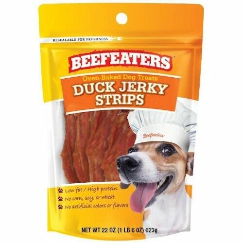 Beefeaters Duck Jerky Strips Oven-Baked Dog Treats 22 oz