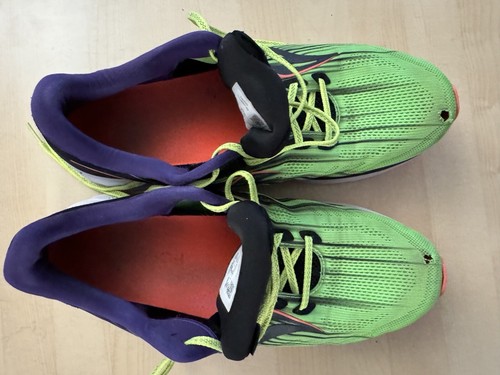 Saucony Mens Sneakers Size 13 - VERY WORN - Lots of Miles. Neon Green “ViziPro - Picture 14 of 17