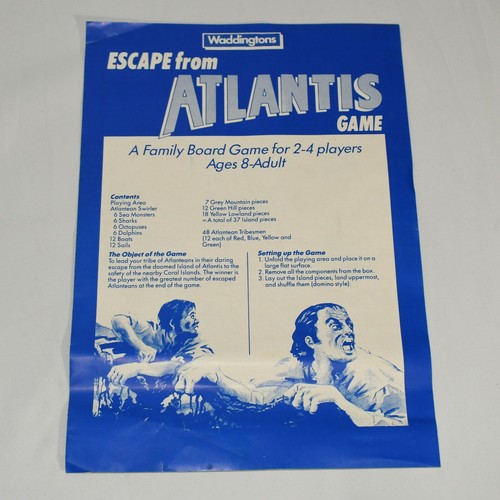 1986 Waddingtons Escape From Atlantis Game Replacement Pieces Pick One 0521! - Picture 33 of 33