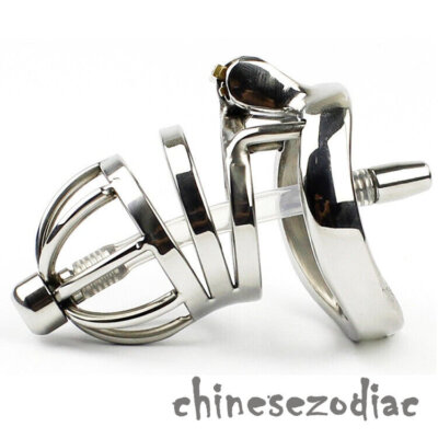 Stainless Steel Male Chastity Belt Lockddown Cage Sounds Plugs Binding