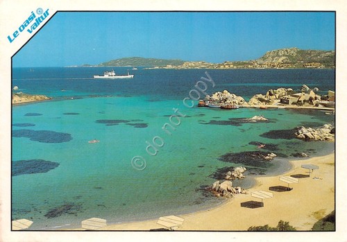 Cartolina La Maddalena Villaggio Santo Stefano spiaggia Valtur - 第 1/2 張圖片