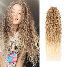 24" Afro Curly Crochet Hair Braids Loose Wave Crochet Braiding Hair Extensions