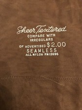 2 Different VINTAGE Brand SHEER NYLON STOCKINGS With Details BEIGE And Black