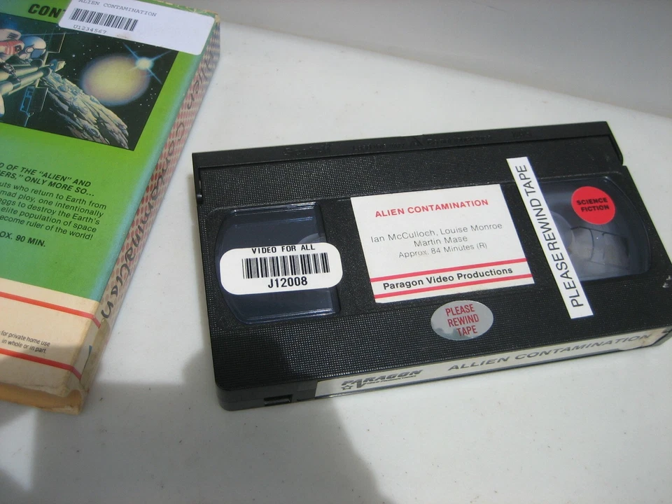 vhs ALIEN CONTAMINATION Ian McCulloch First Edition PARAGON Music by GOBLIN - Image 3 of 4