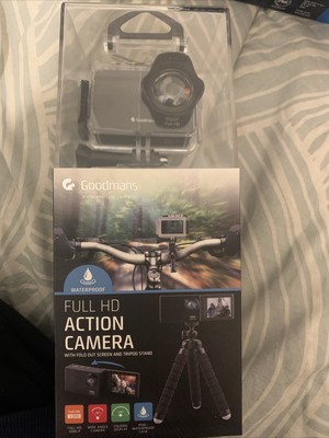 Goodmans Full HD Action Camera. Waterproof. 1080p. Wide Angle. Rechargeable. New