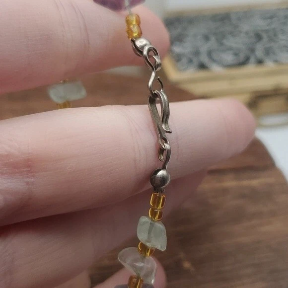 Brazalete espíritu conejito piedras preciosas naturales jade tallado a mano nativo americano B0139 Foto 4 de 4