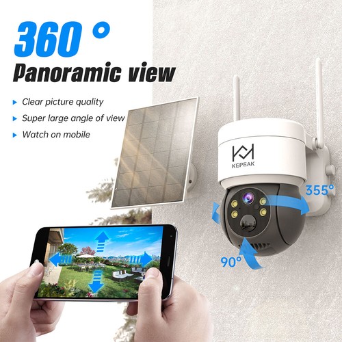 Dual Lens HD 1080P WiFi Solar Camera Wireless Outdoor CCTV PTZ Home Security Cam - Picture 39 of 52
