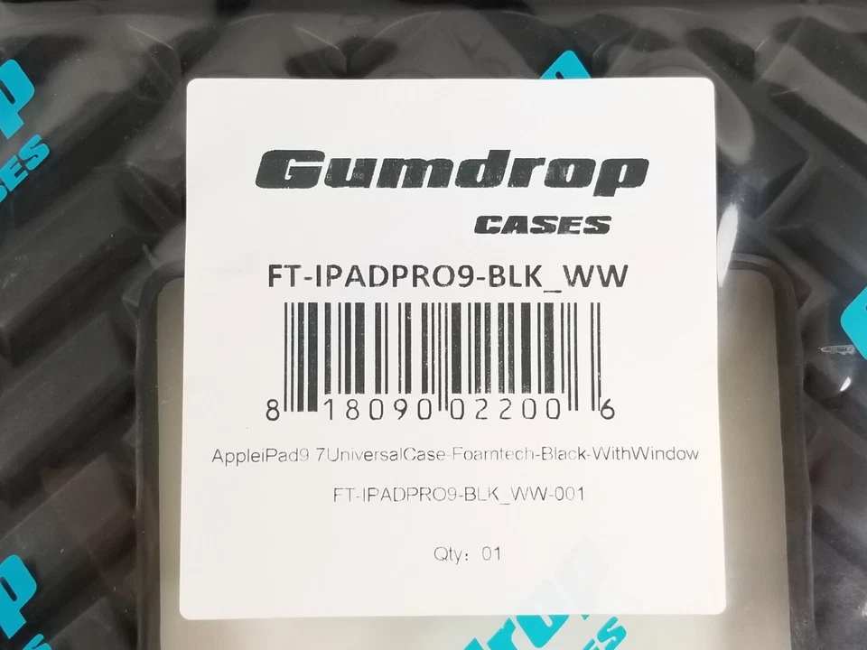 Fundas Gumdrop FT-IPADPRO9-BLK_WW para Apple iPad 9.7 Funda Universal Foamtech Foto 3 de 4