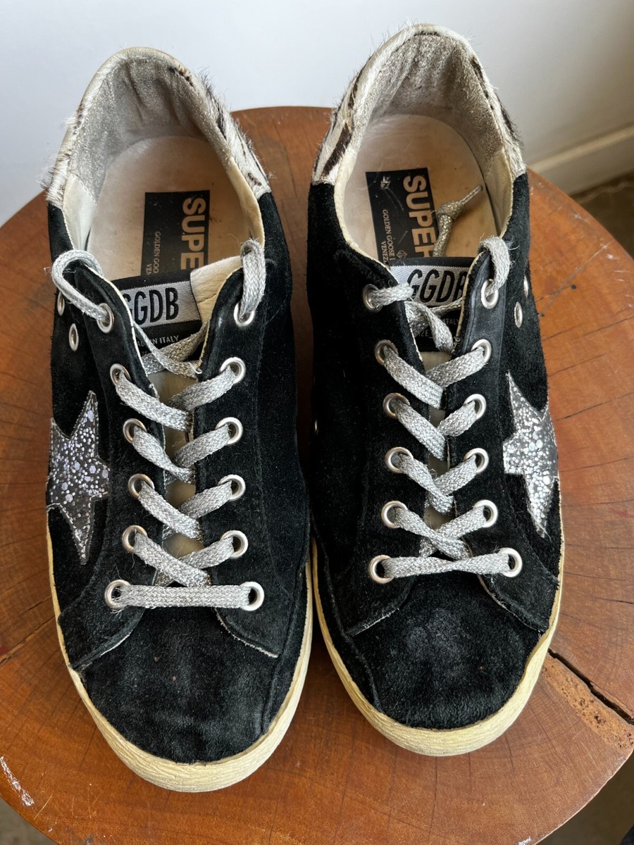 GOLDEN GOOSE Superstar Black Suede Zebra Ponyhair Glitter GOLDEN GOOSE Superstar Black Suede Zebra Ponyhair Glitter