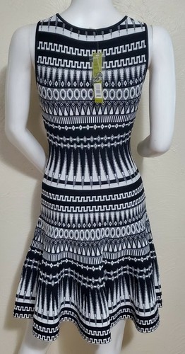 NWT Gianna Bini Womens Size XS Black Ivory Sienna Dress English Accent - Picture 3 of 5