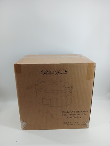 Pioneer Woman Brilliant Bloom 6-Quart Digital Slow Cooker Crock Pot Locking Lid - Picture 2 of 18