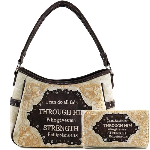 Justin West Gives Me Strength Philippians 4:13 Bible Verse Concealed Carry Purse - Picture 2 of 139