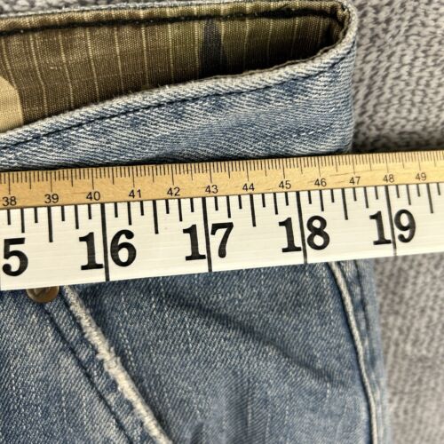Vintage Jean Shorts Mens W36 Jorts Baggy Blue Denim Surf Wear Y2K Pockets - Foto 3 di 7