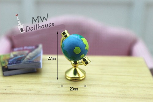 Maßstab 1:12 Puppenhaus Miniatur Weltkugel-Modell Desktop Dekor Studie Zubehör - Bild 7 von 7