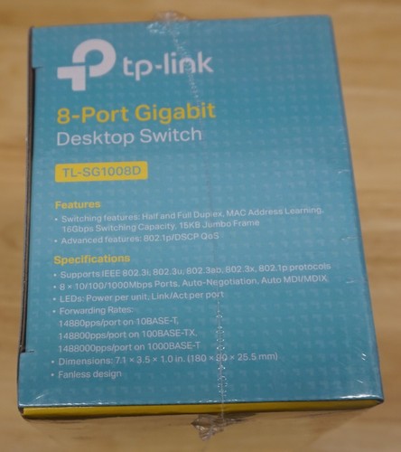 TP-Link 8-Port Gigabit Desktop Switch - TL-SG1008D Ver.8, New & Unopened!! - Picture 4 of 6