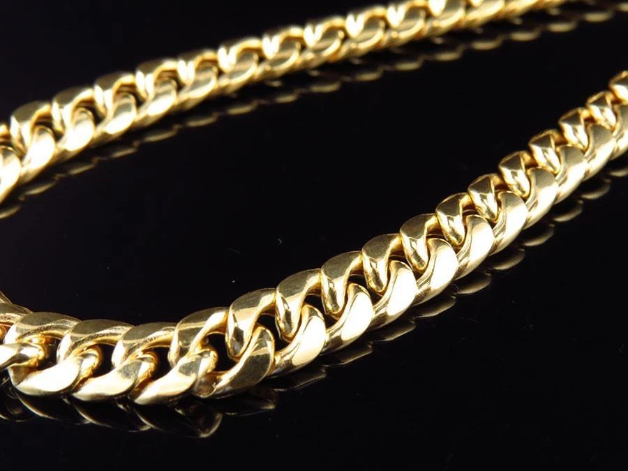 Mens Hip Hop Yellow Gold Stainless Steel Miami Cuban Link Chain Necklace 30" - Image 2 of 4