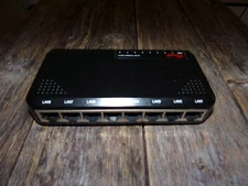 Rosewill LAN 8 Port Ethernet Switch Black Portable Computer Network Hub Module