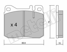 Bremsbeläge Vorne für MERCEDES /8 W114 COUPE C123 KOMBI S123