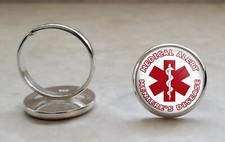 Meniere's Disease Medical Alert 925 Sterling Silver Adjustable Ring