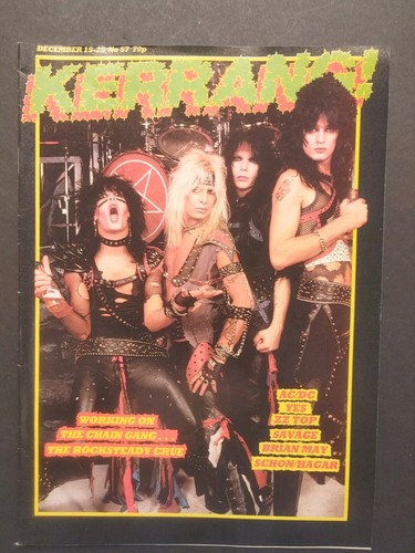 RARE KERRANG NO. #57 MAGAZINE DECEMBER 1983 MOTLEY CRUE AC/DC ZZ TOP