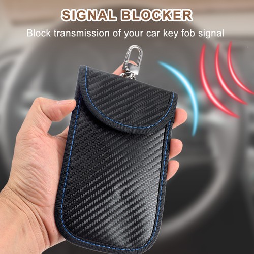 2 Pack Faraday Pouch for Car Keys, Faraday Bag Key Protector Medium Size, Blue - Picture 6 of 6
