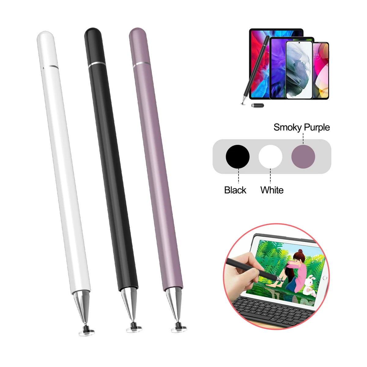 Stylus Pen 2 in 1 Touch Screen Universal for iPad iPhone Samsung Galaxy  Tablet