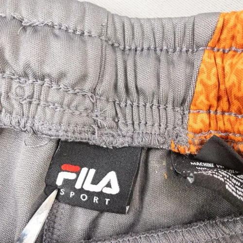Fila Sport Shorts Youth Kids Medium Gray Orange Pocket Lightweight Casual School - Picture 9 of 10