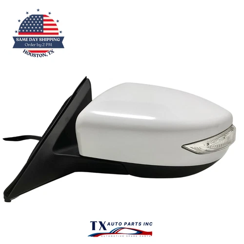 Driver Side Mirror for 2013-2018 Nissan Altima Power Heated Signal PAINTED White