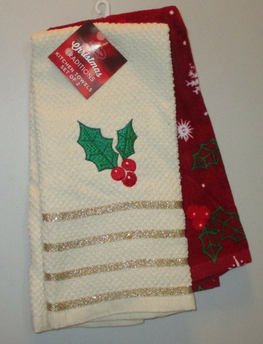 Set of 2 Decorative Kitchen Towels Spring Summer Fall Winter NWT 61 Designs/Sets - Picture 180 of 236