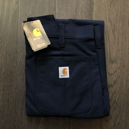 NEW Carhartt 52x32 Big and Tall Rugged Flex Relaxed Fit Canvas Navy Work Pants - Picture 1 of 3