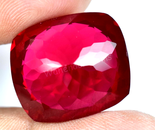 29.80 Ct Natural Blood Red Mozambique Ruby Cushion CERTIFIED Loose Gemstone - Picture 7 of 7
